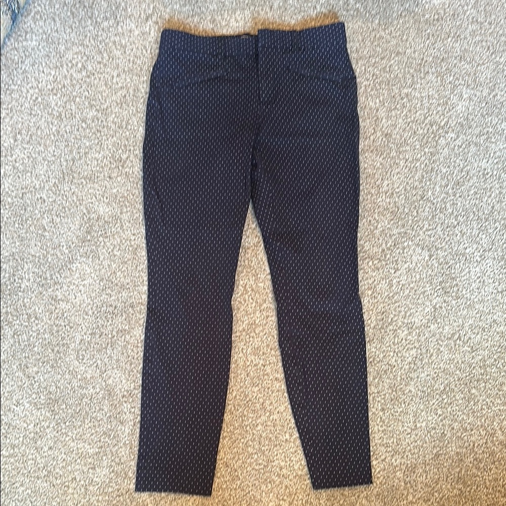 GAP Women's Dark Blue Skinny Ankle Pants Navy with White Dots Size 4R